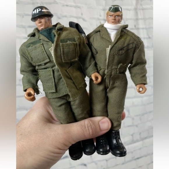 Vintage 2 action figure G.I. Joe soldiers of the World war army military green - Picture 15 of 15